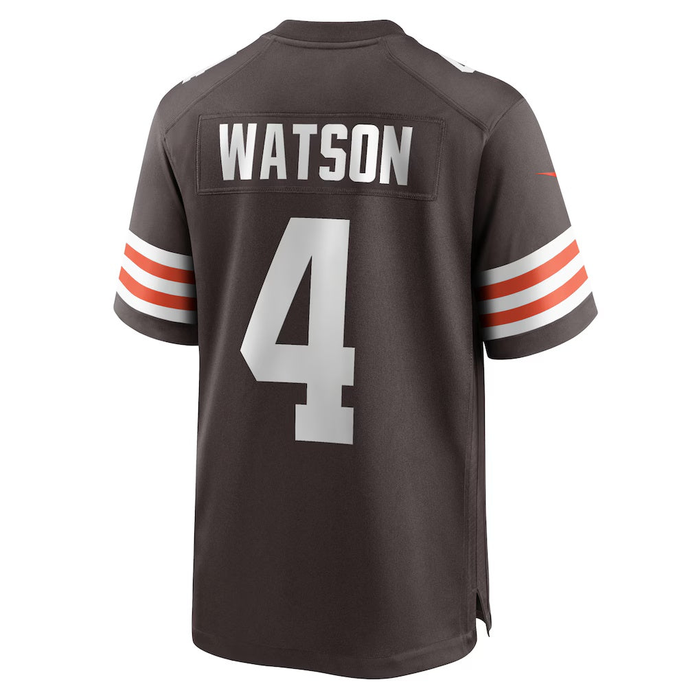Friene C.Browns #4 Deshaun Watson Brown Game Stitched Jerseys