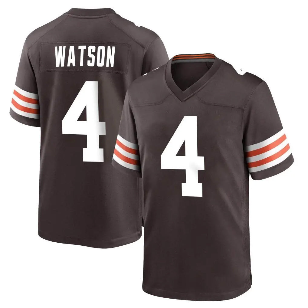 Friene C.Browns #4 Deshaun Watson Player Brown Home Game Stitched Jerseys
