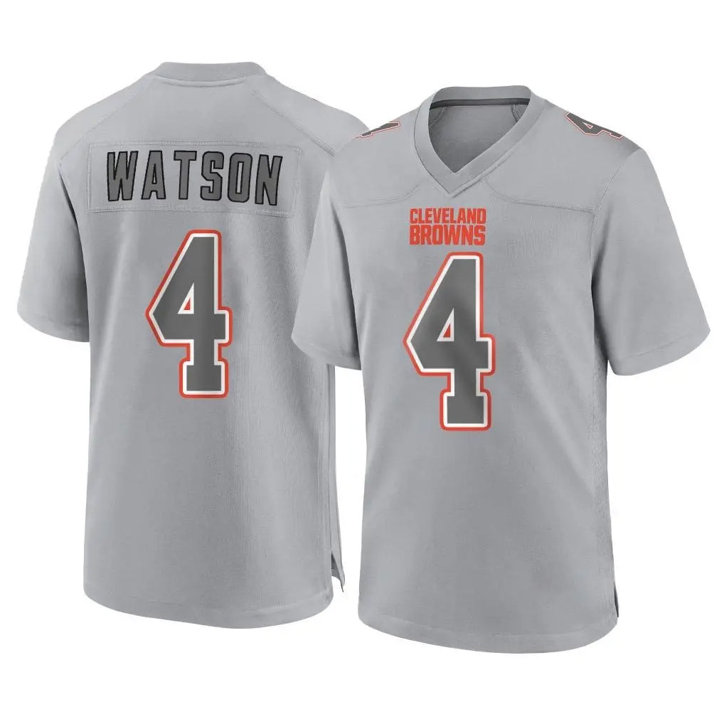 Friene C.Browns #4 Deshaun Watson Player Gray Atmosphere Fashion Game Stitched Jerseys