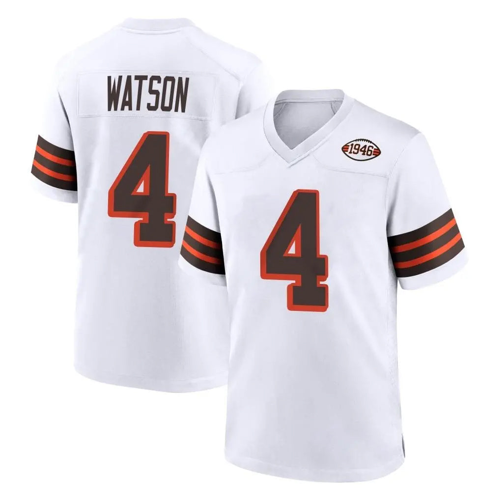 Friene C.Browns #4 Deshaun Watson Player White Alternate Home Game Stitched Jerseys