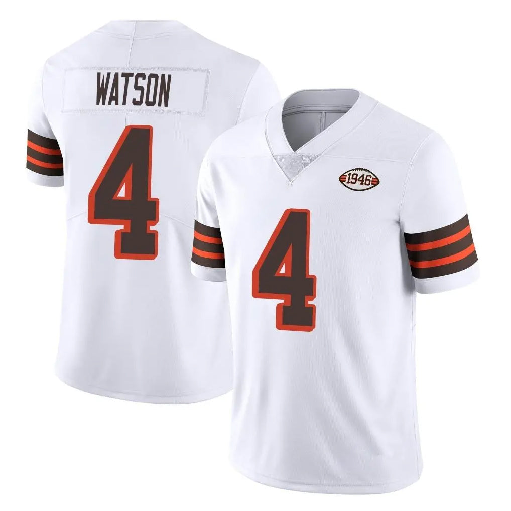 Friene C.Browns #4 Deshaun Watson Player White Limited  Vapor 1946 Collection Alternate Game Stitched Jerseys