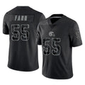 Friene C.Browns #55 Spencer Fano Player Black Reflective Home Game Stitched Jerseys