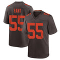 Friene C.Browns #55 Spencer Fano Player Brown Alternate Home Game Stitched Jerseys