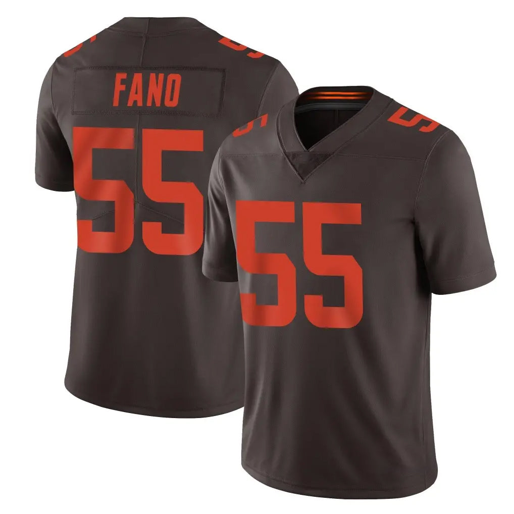Friene C.Browns #55 Spencer Fano Player Browns Color Rush Limited Home Game Stitched Jerseys