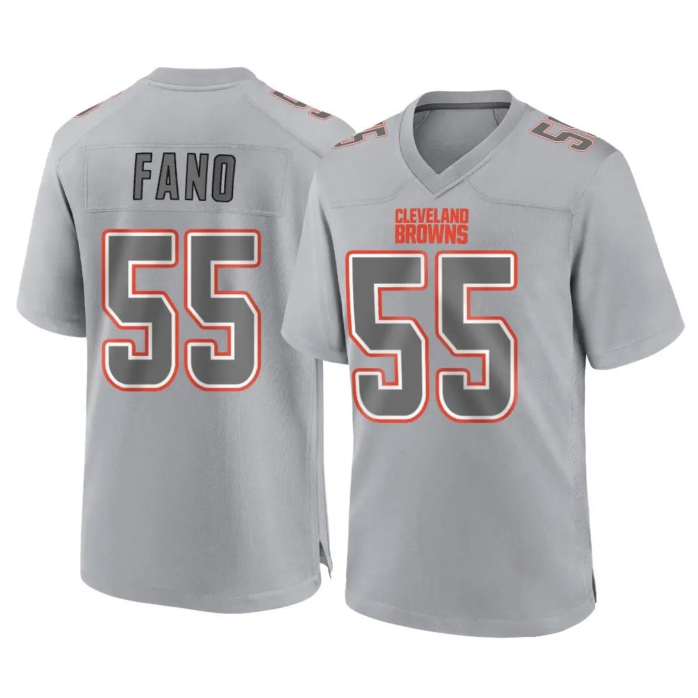 Friene C.Browns #55 Spencer Fano Player Gray Atmosphere Fashion Game Stitched Jerseys