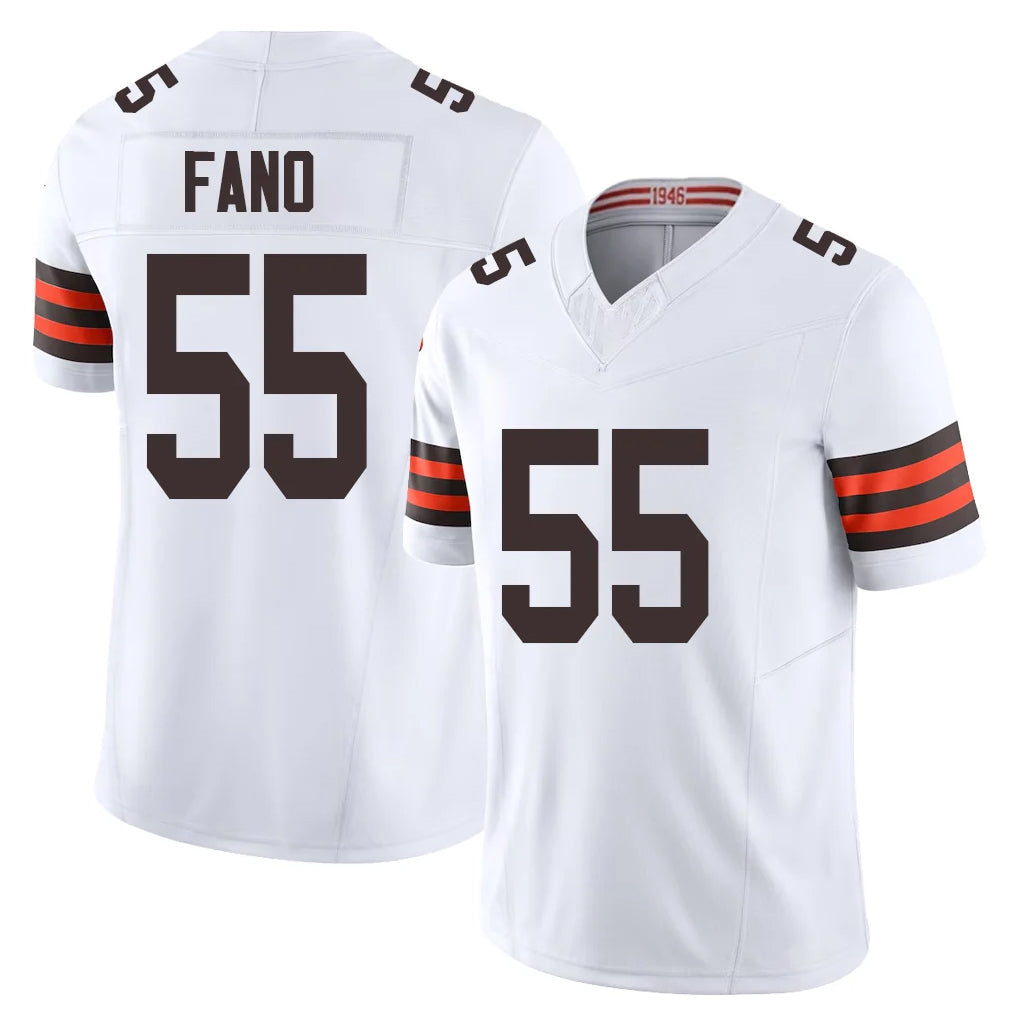 Friene C.Browns #55 Spencer Fano Player White Vapor F.U.S.E. Limited Home Game Stitched Jerseys