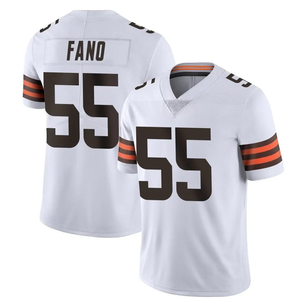 Friene C.Browns #55 Spencer Fano Player White Vapor Untouchable Limited Home Game Stitched Jerseys