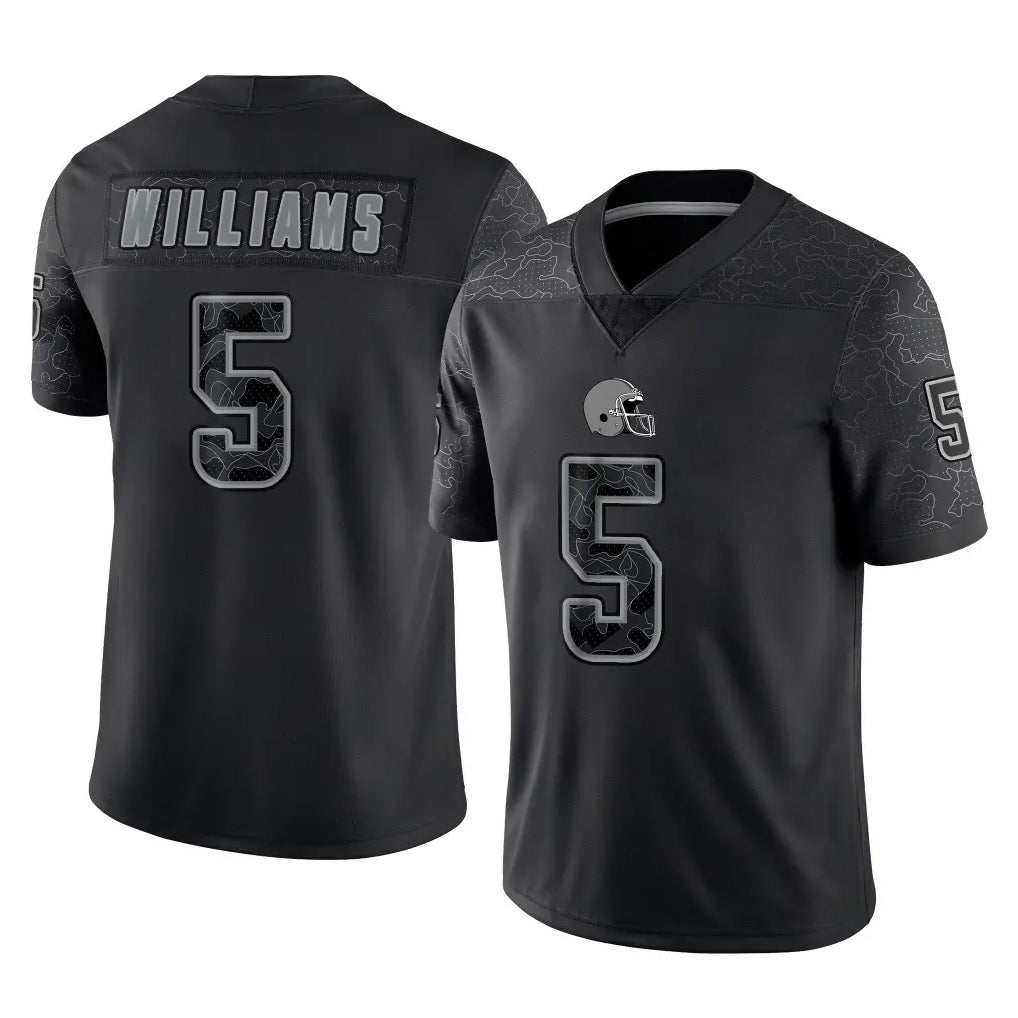 Friene C.Browns #5 Quincy Williams Player Black Reflective Home Game Stitched Jerseys