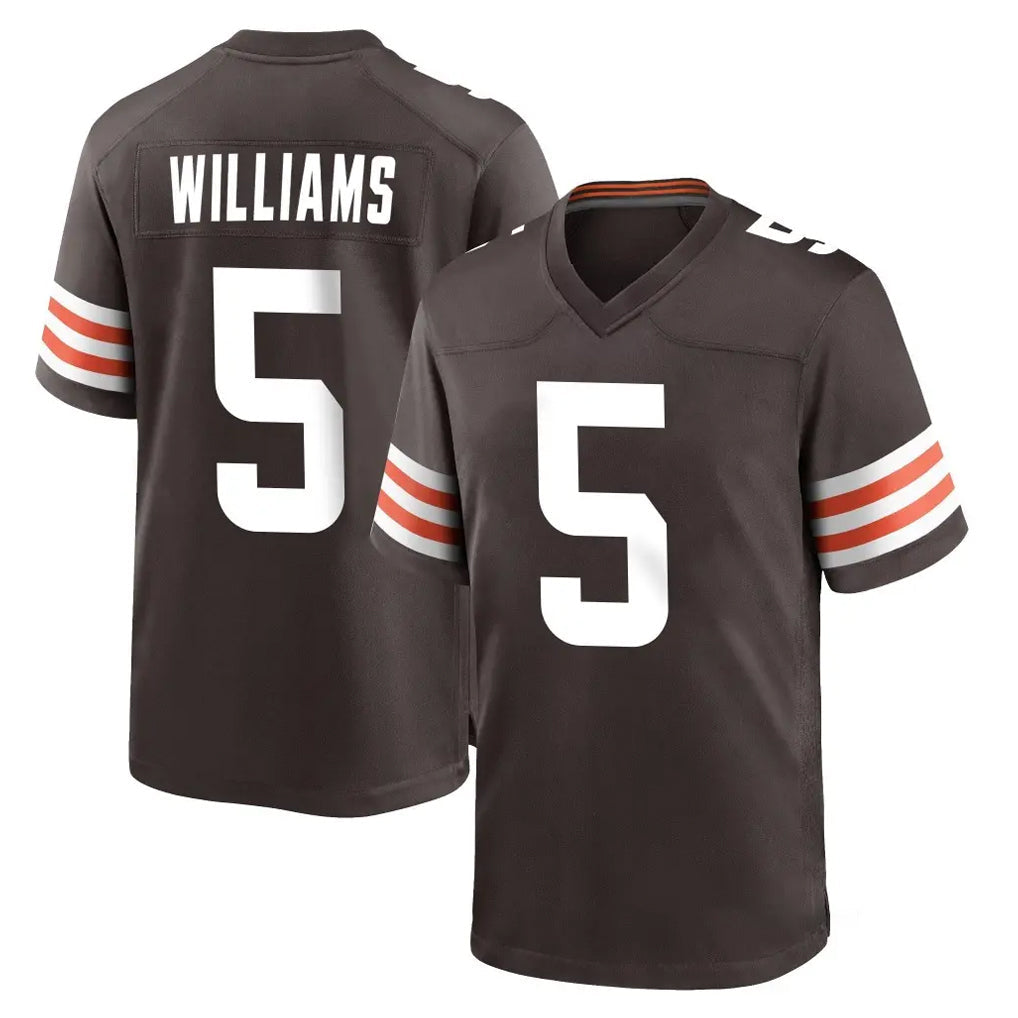 Friene C.Browns #5 Quincy Williams Player Brown Home Game Stitched Jerseys