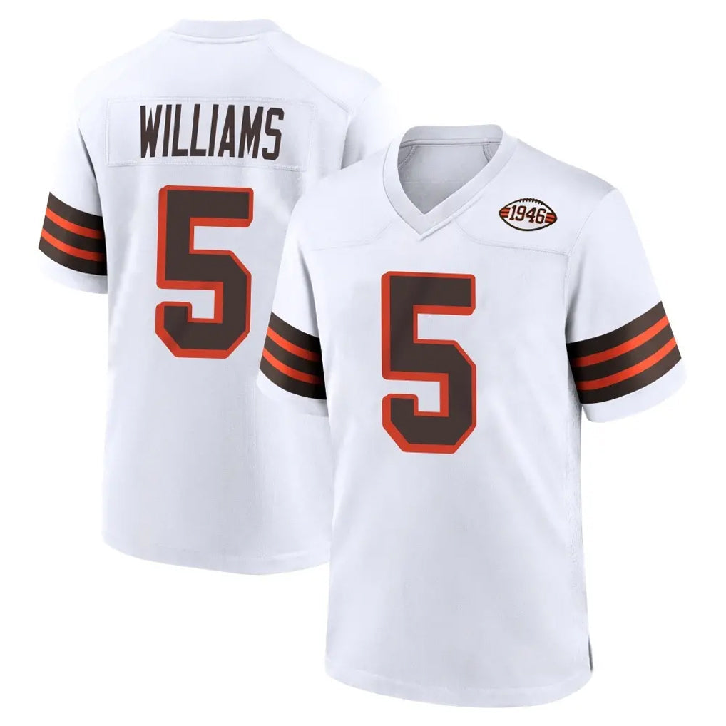 Friene C.Browns #5 Quincy Williams Player White Alternate Home Game Stitched Jerseys