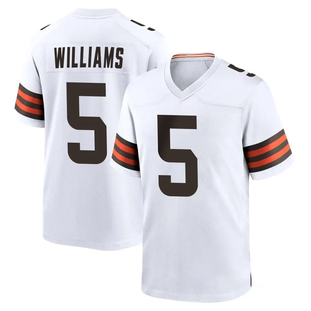 Friene C.Browns #5 Quincy Williams Player White Home Game Stitched Jerseys