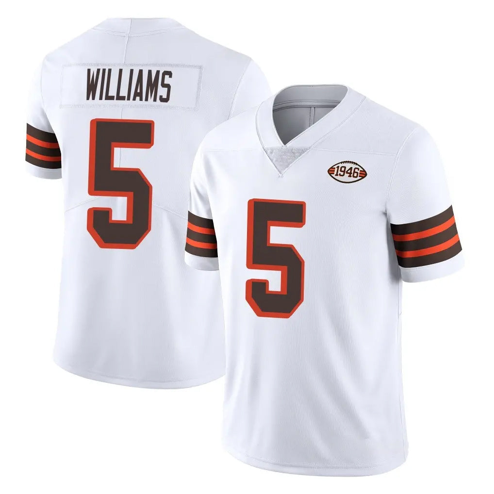 Friene C.Browns #5 Quincy Williams Player White Limited  Vapor 1946 Collection Alternate Game Stitched Jerseys