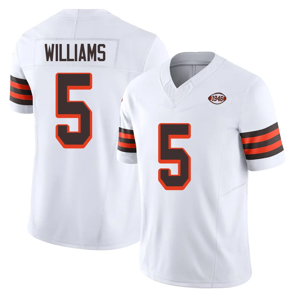 Friene C.Browns #5 Quincy Williams Player White Limited Vapor F.U.S.E. Alternate Game Stitched Jerseys