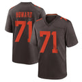 Friene C.Browns #71 Tytus Howard Player Brown Alternate Home Game Stitched Jerseys