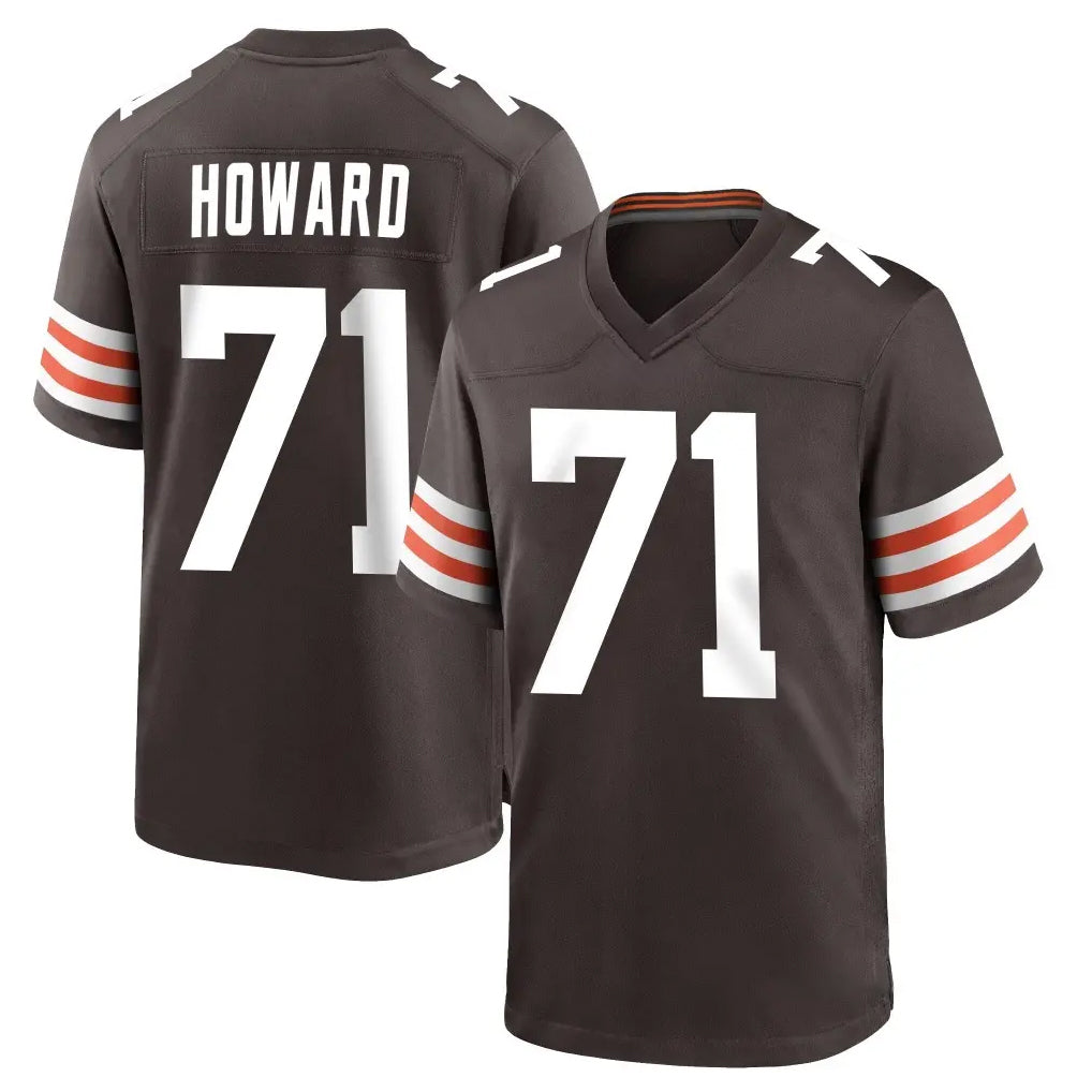 Friene C.Browns #71 Tytus Howard Player Brown Home Game Stitched Jerseys