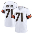 Friene C.Browns #71 Tytus Howard Player White Home Game Stitched Jerseys