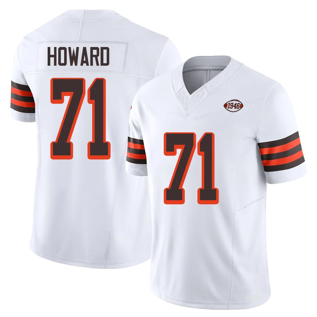 Friene C.Browns #71 Tytus Howard Player White Limited Vapor F.U.S.E. Alternate Game Stitched Jerseys