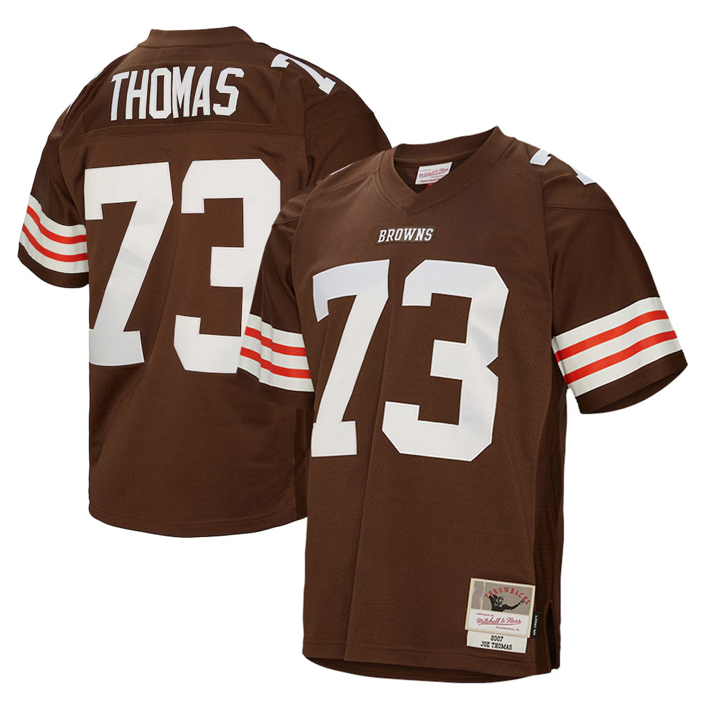 Friene C.Browns #73 Joe Thomas Player Brown Mitchell & Ness 1963 Throwback Stitched Jerseys