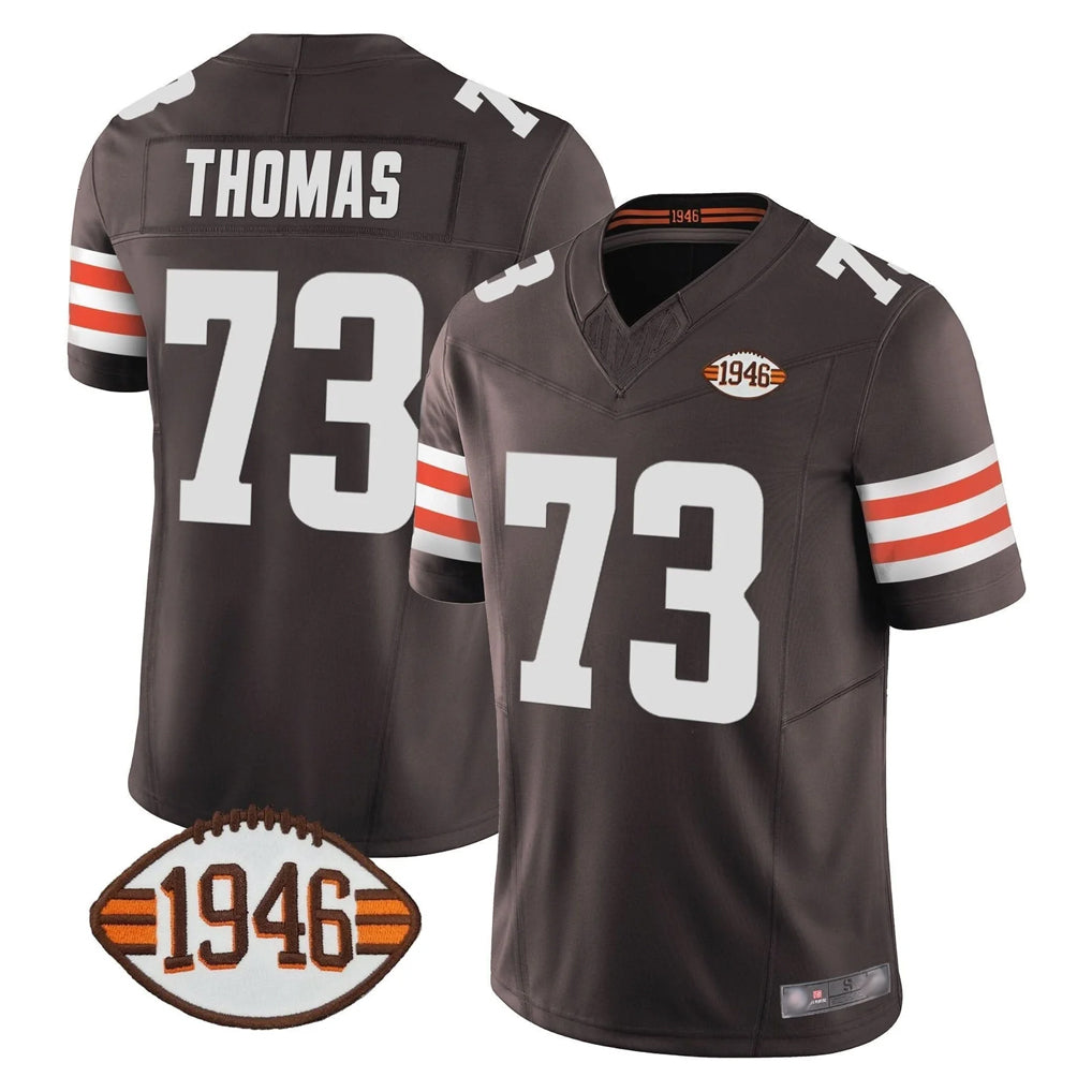 Friene C.Browns #73 Joe Thomas Player Brown Vapor F.U.S.E. Limited Home Game Stitched Jerseys