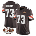 Friene C.Browns #73 Joe Thomas Player Brown Vapor F.U.S.E. Limited Home Game Stitched Jerseys