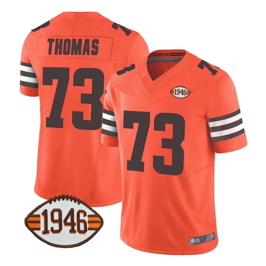 Friene C.Browns #73 Joe Thomas Player Orange Alternate Limited Home Game Stitched Jerseys