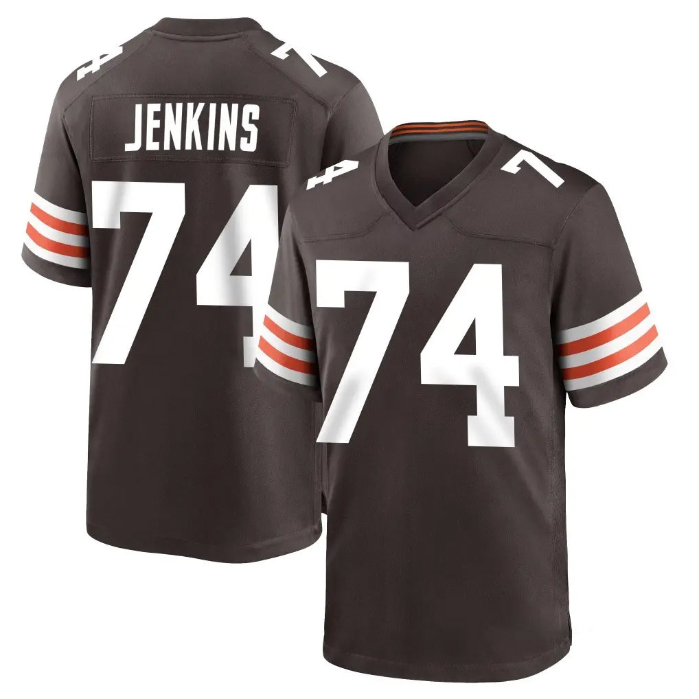 Friene C.Browns #74 Elgton Jenkins Player Brown Home Game Stitched Jerseys