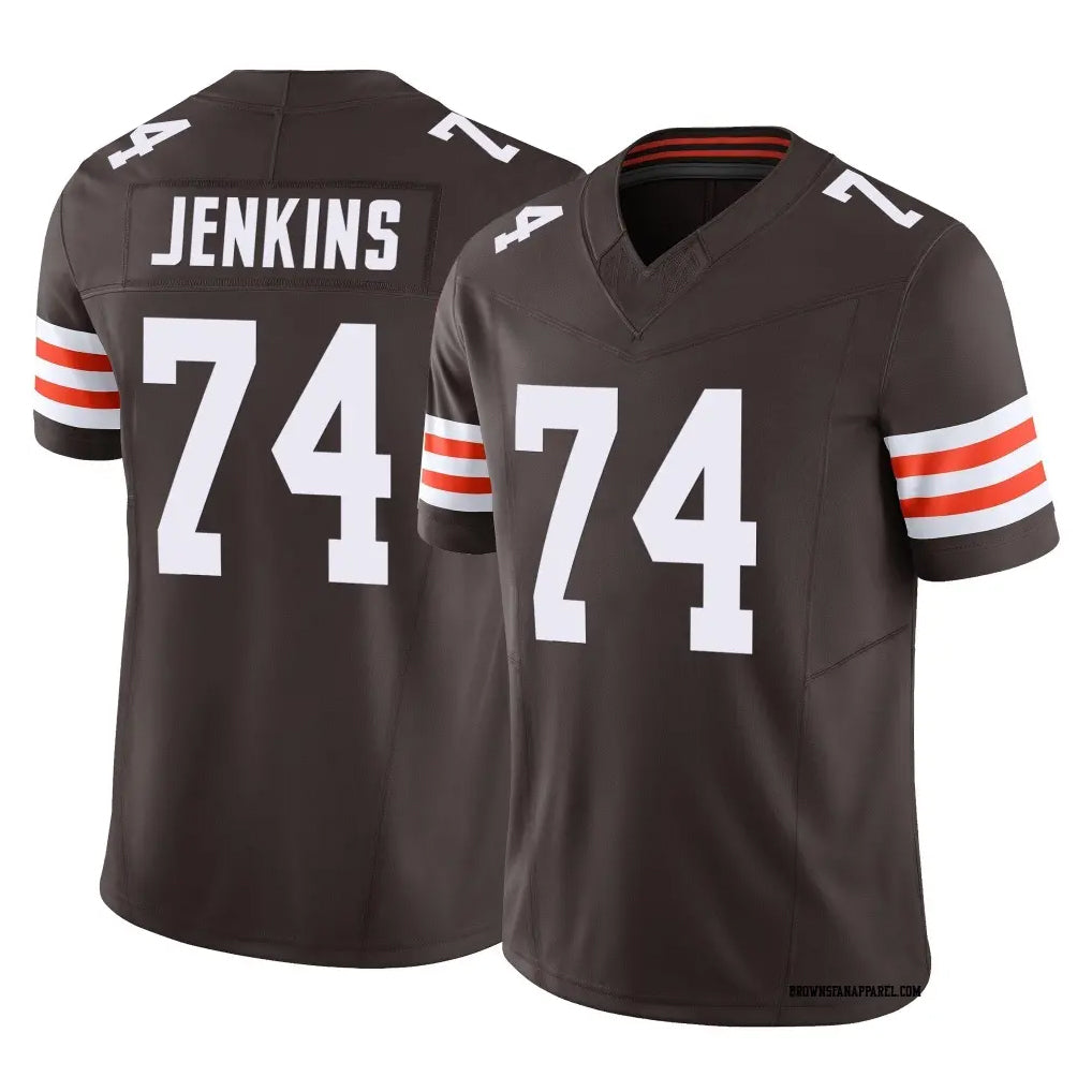 Friene C.Browns #74 Elgton Jenkins Player Brown Vapor F.U.S.E. Limited Home Game Stitched Jerseys
