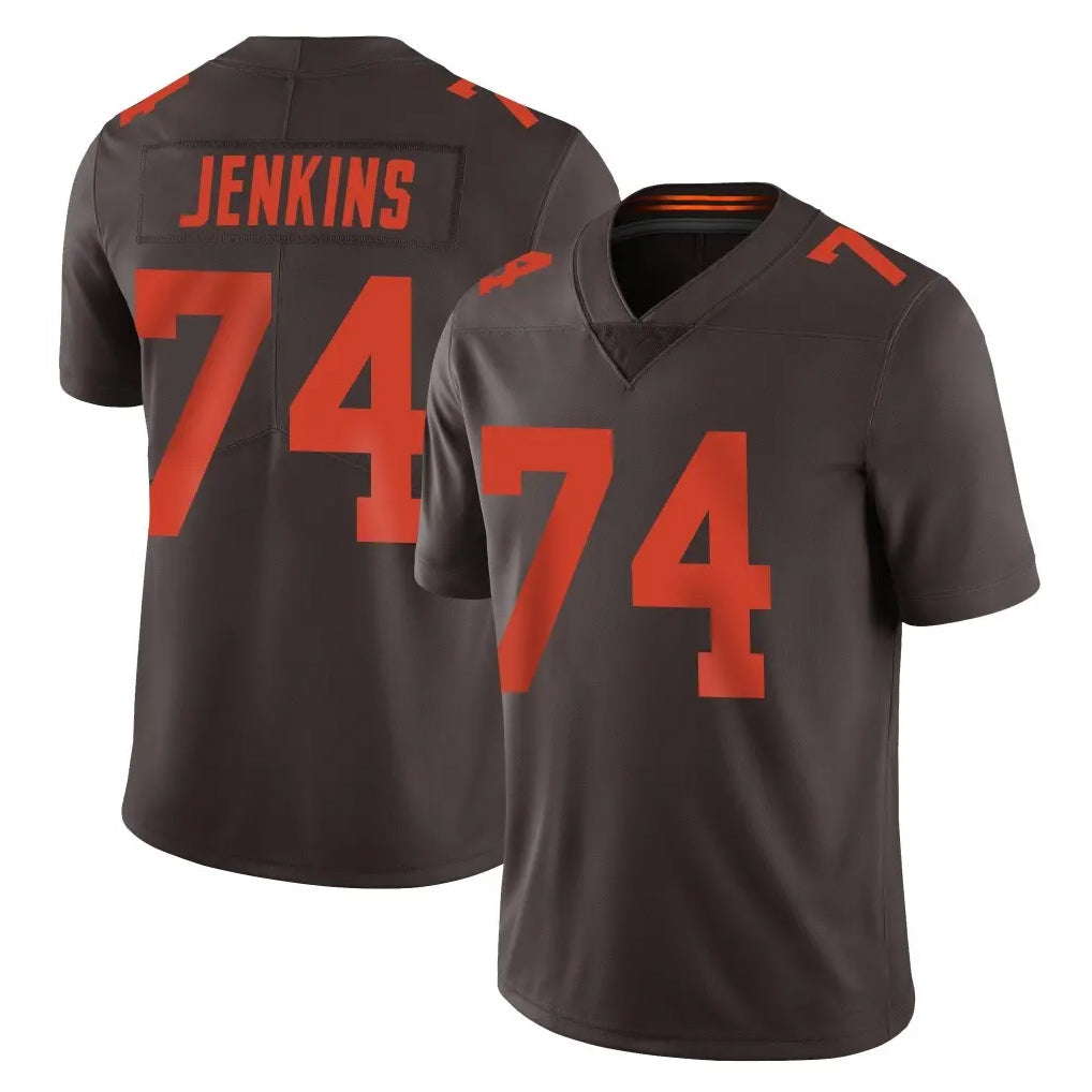 Friene C.Browns #74 Elgton Jenkins Player Browns Color Rush Limited Home Game Stitched Jerseys