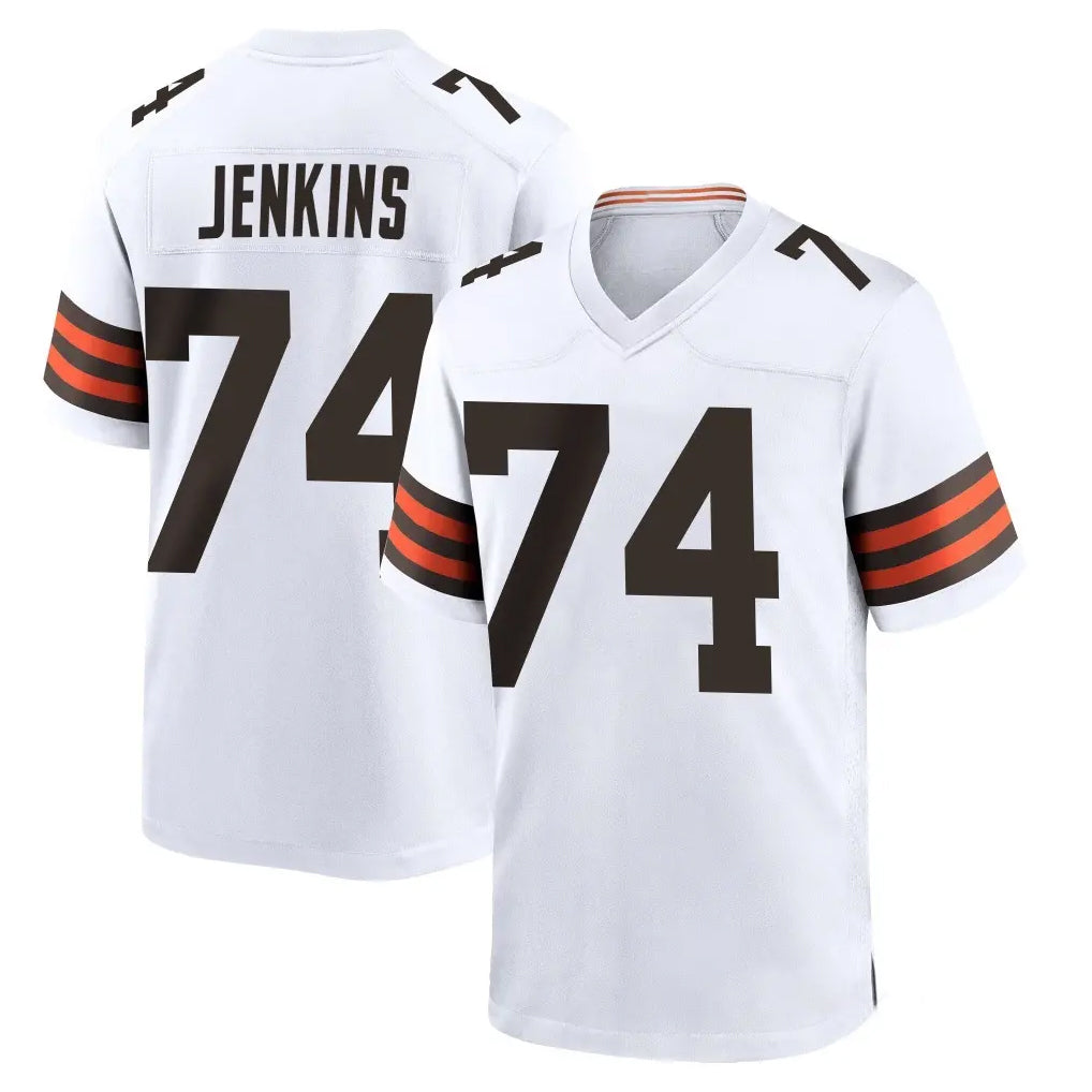 Friene C.Browns #74 Elgton Jenkins Player White Home Game Stitched Jerseys