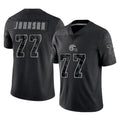 Friene C.Browns #77 Zion Johnson Player Black Reflective Home Game Stitched Jerseys