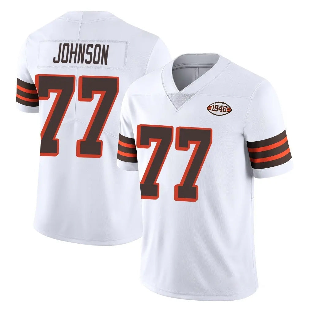 Friene C.Browns #77 Zion Johnson Player White Limited  Vapor 1946 Collection Alternate Game Stitched Jerseys