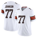 Friene C.Browns #77 Zion Johnson Player White Vapor F.U.S.E. Limited Home Game Stitched Jerseys