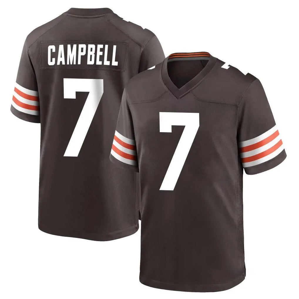 Friene C.Browns #7 Tyson Campbell Player Brown Home Game Stitched Jerseys