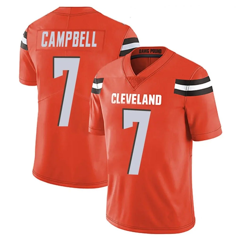 Friene C.Browns #7 Tyson Campbell Player Orange Alternate Vapor Untouchable Limited Home Game Stitched Jerseys