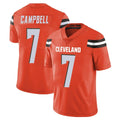 Friene C.Browns #7 Tyson Campbell Player Orange Alternate Vapor Untouchable Limited Home Game Stitched Jerseys