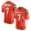 Friene C.Browns #7 Tyson Campbell Player Orange Home Game Stitched Jerseys