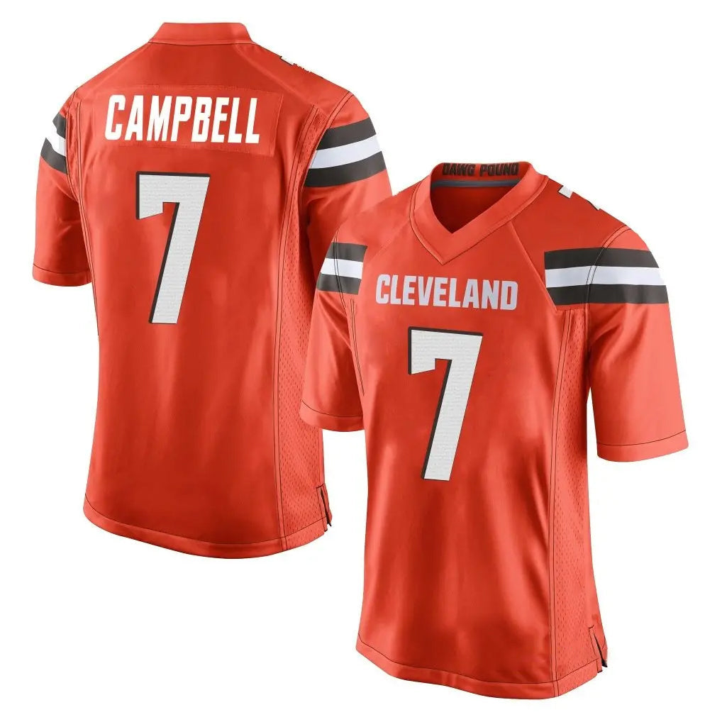 Friene C.Browns #7 Tyson Campbell Player Orange Home Game Stitched Jerseys