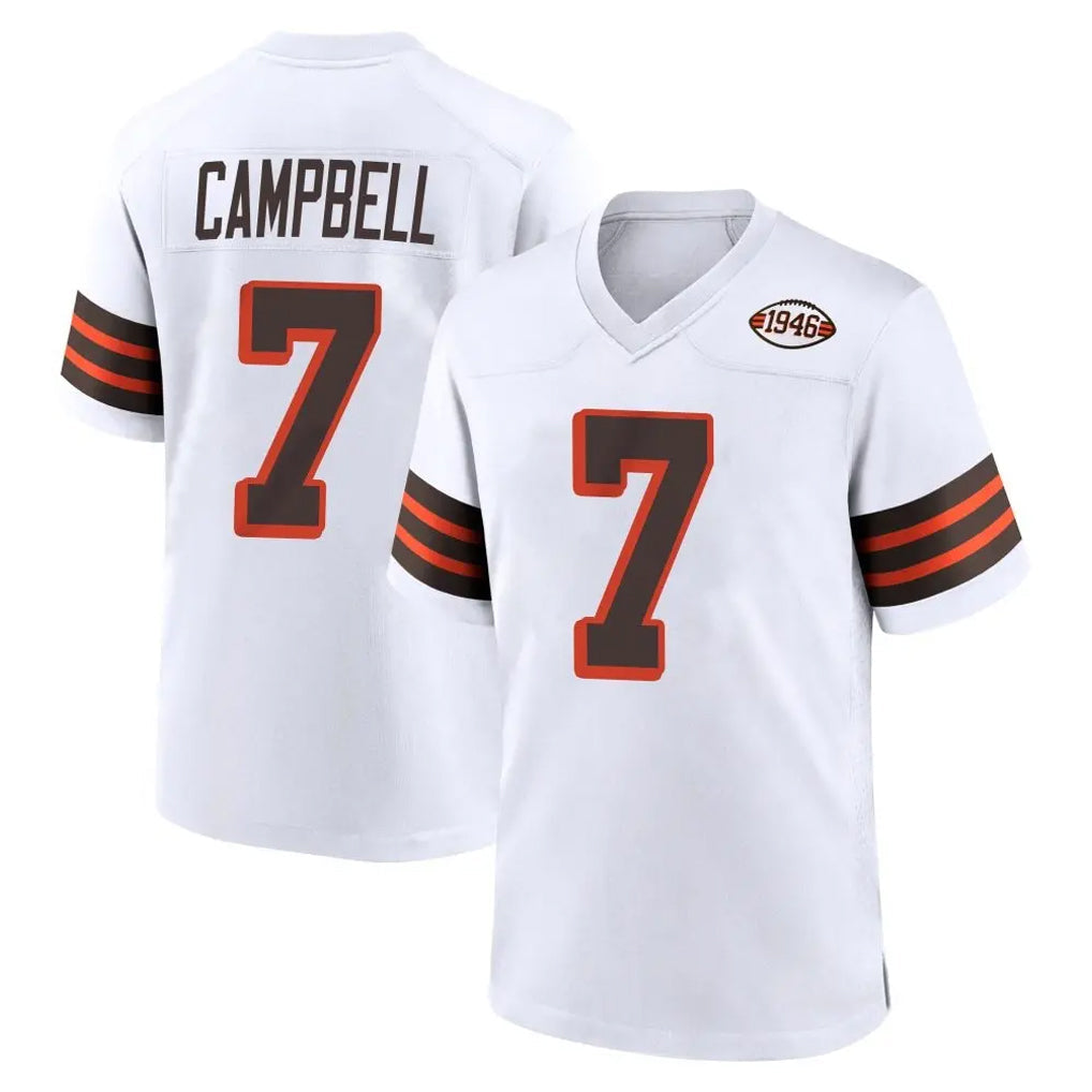 Friene C.Browns #7 Tyson Campbell Player White Alternate Home Game Stitched Jerseys