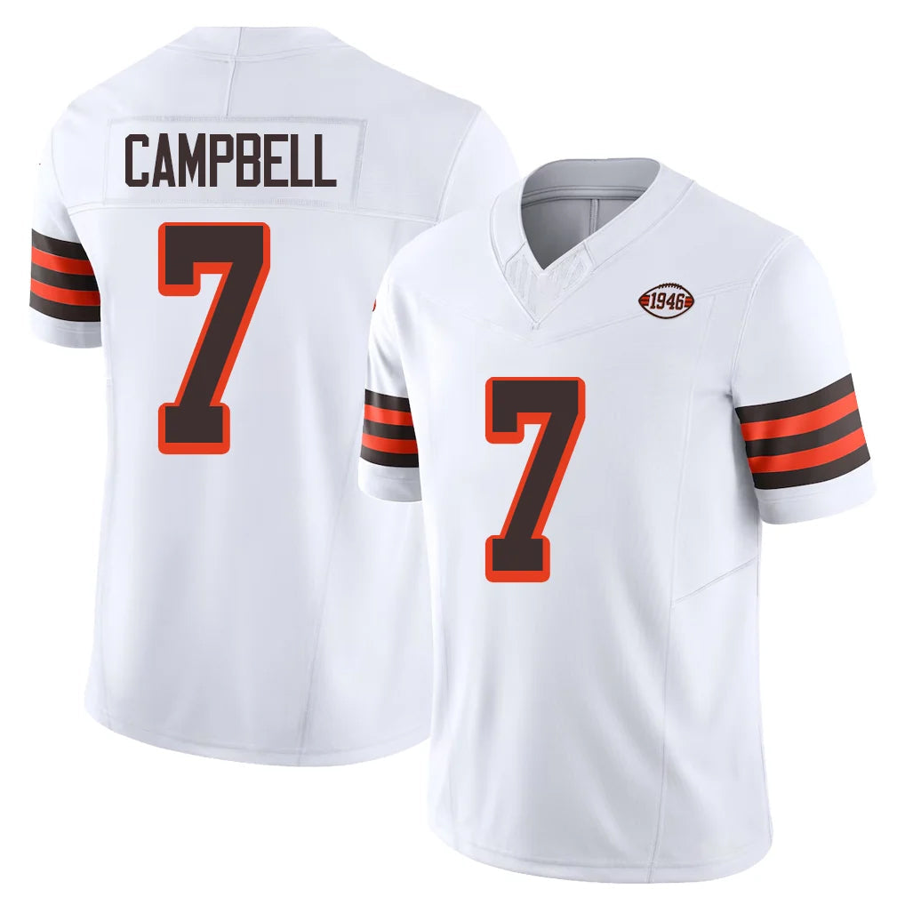 Friene C.Browns #7 Tyson Campbell Player White Limited Vapor F.U.S.E. Alternate Game Stitched Jerseys