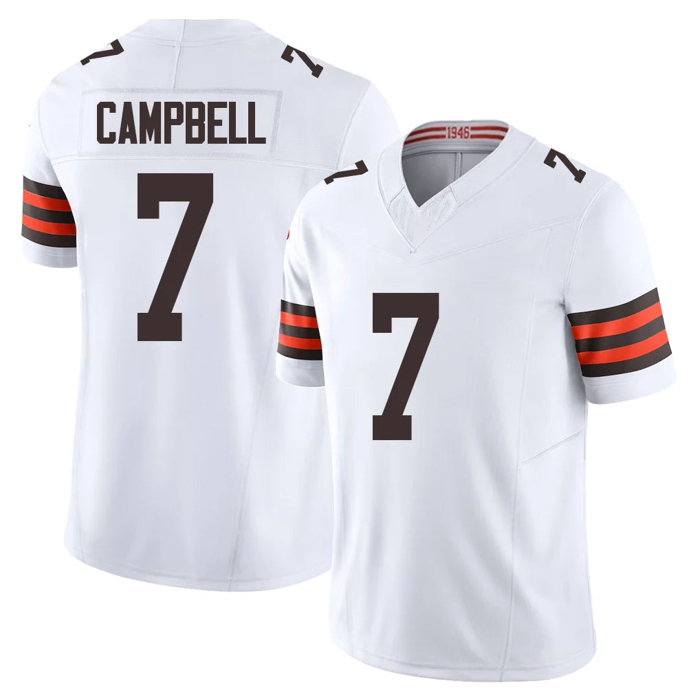 Friene C.Browns #7 Tyson Campbell Player White Vapor F.U.S.E. Limited Home Game Stitched Jerseys