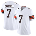 Friene C.Browns #7 Tyson Campbell Player White Vapor F.U.S.E. Limited Home Game Stitched Jerseys