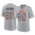 Friene C.Browns #80 Jamari Thrash Player Gray Atmosphere Fashion Game Stitched Jerseys