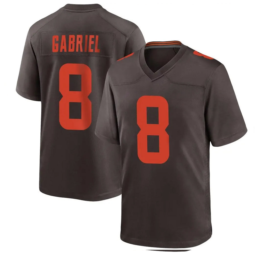 Friene C.Browns #8 Dillon Gabriel Player Brown Alternate Home Game Stitched Jerseys