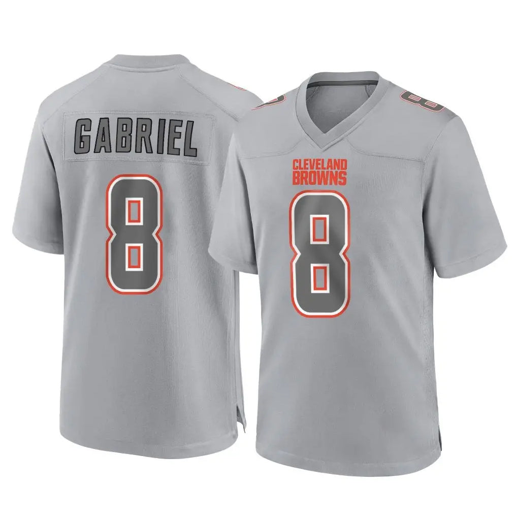 Friene C.Browns #8 Dillon Gabriel Player Gray Atmosphere Fashion Game Stitched Jerseys