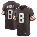 Friene C.Browns #8 Elijah Moore Brown Game Retired Player Jersey American Stitched Jerseys