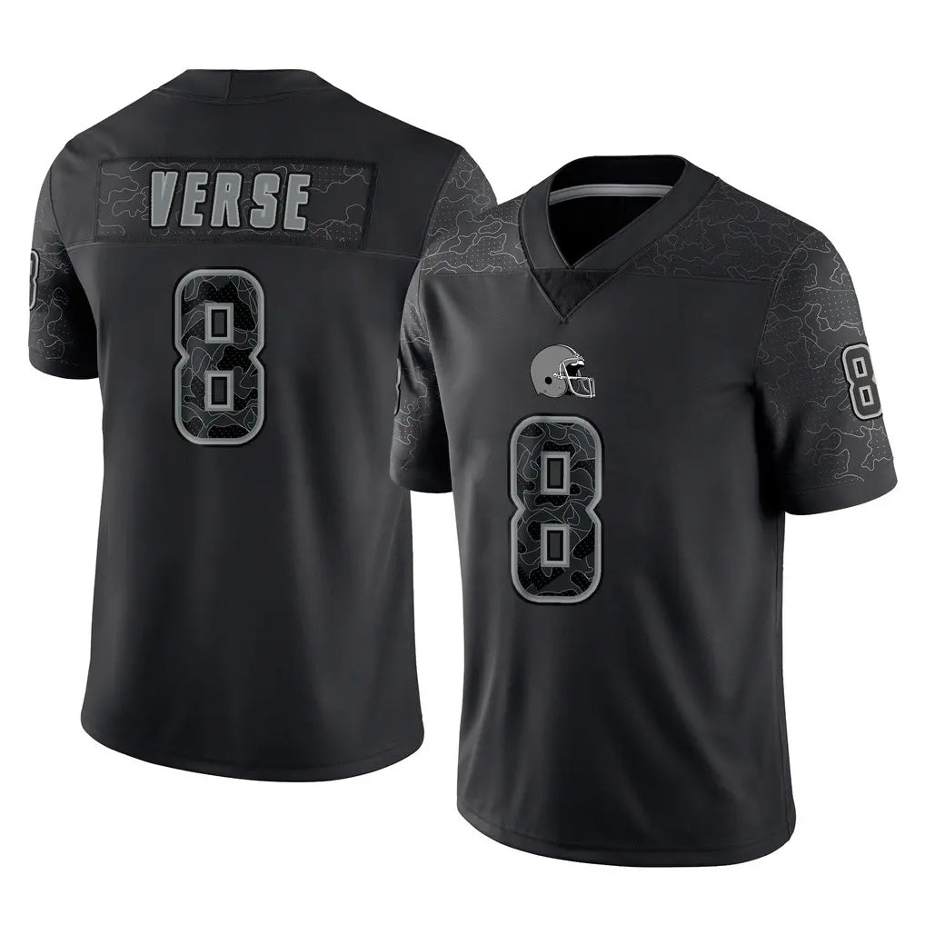 Friene C.Browns #8 Jared Verse Player Black Reflective Home Game Stitched Jerseys