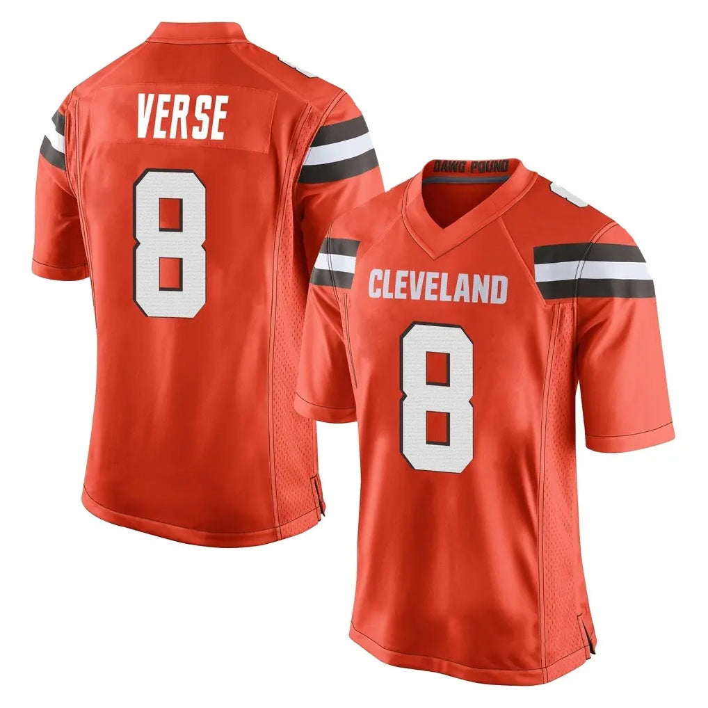 Friene C.Browns #8 Jared Verse Player Orange Home Game Stitched Jerseys