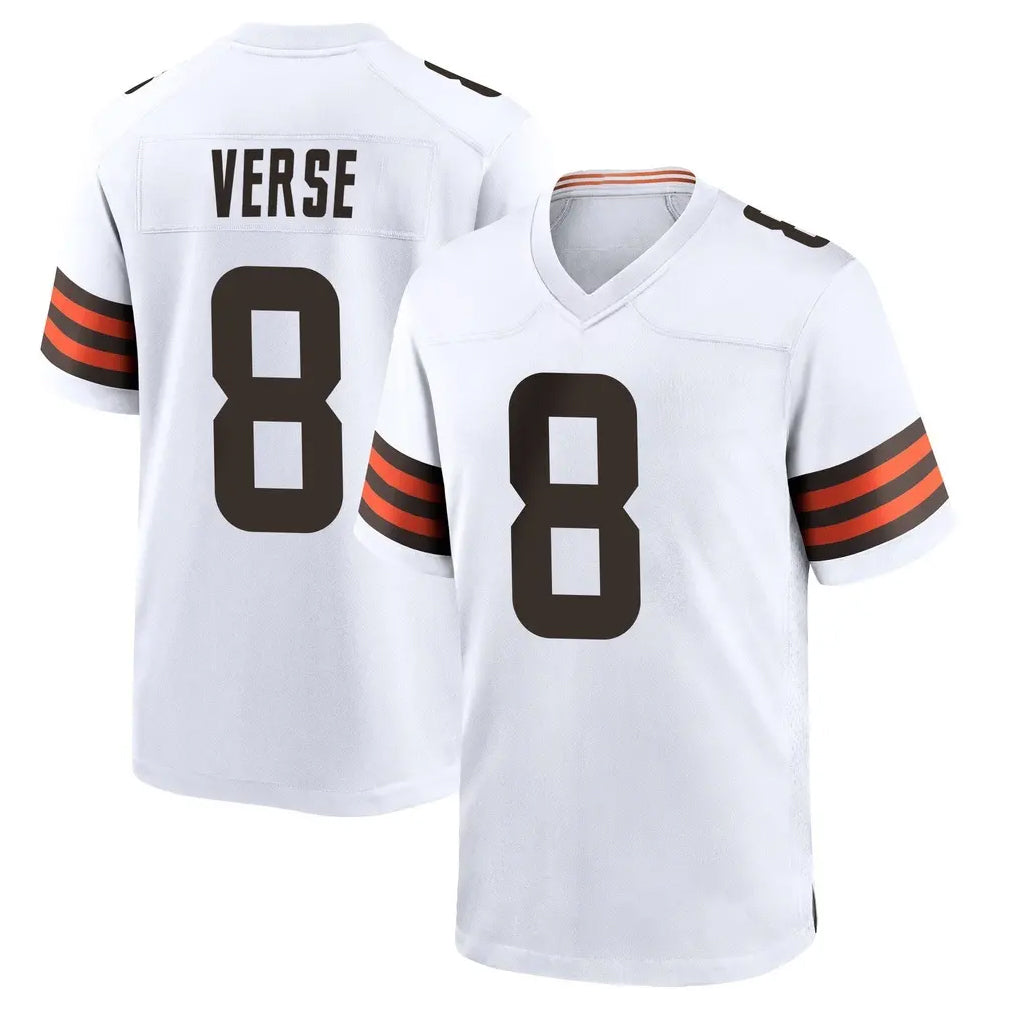 Friene C.Browns #8 Jared Verse Player White Home Game Stitched Jerseys