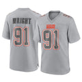 Friene C.Browns #91 Alex Wright Player Gray Atmosphere Fashion Game Stitched Jerseys