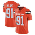 Friene C.Browns #91 Alex Wright Player Orange Alternate Vapor Untouchable Limited Home Game Stitched Jerseys